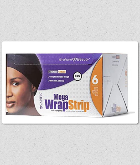 Mega Wrap Strip Refills Black, 6 packs of 40 strips