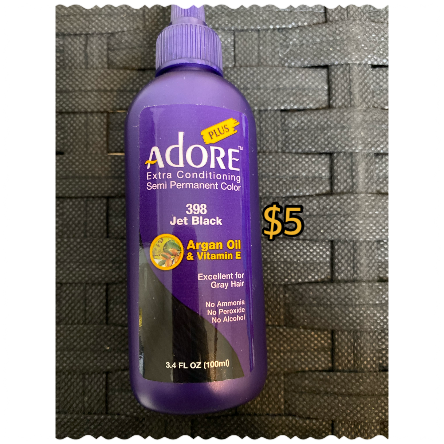 Adore with argon oil Color 398 Jet Black 3.4 FL OZ