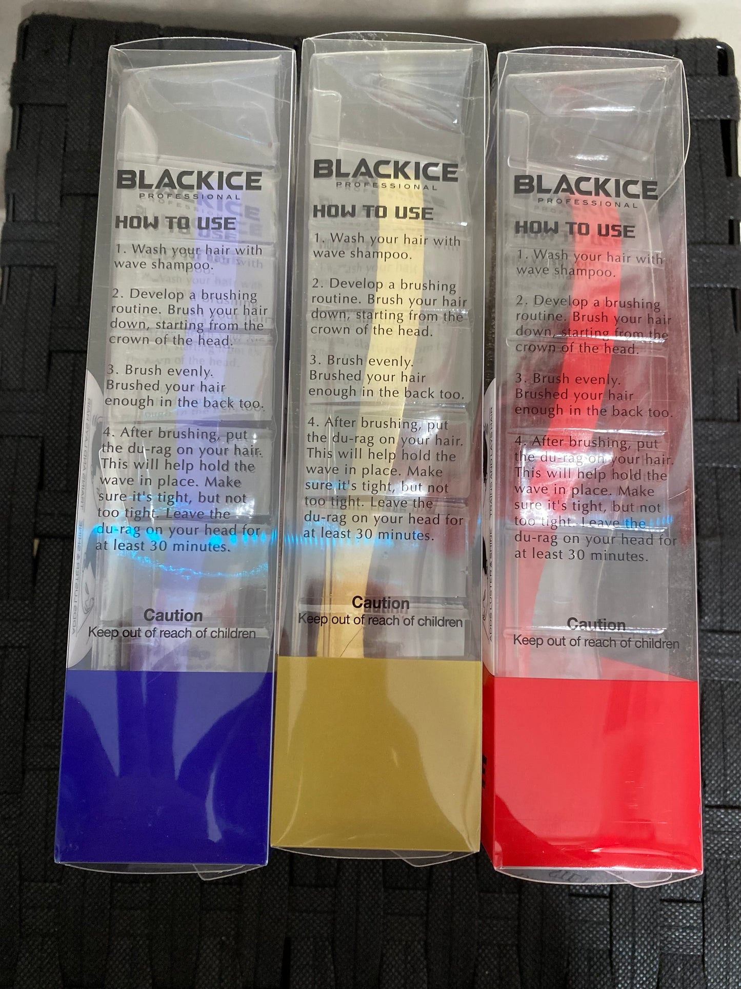 Black Ice Magic Wave Curved Wave Brush Hard Premium Boar
