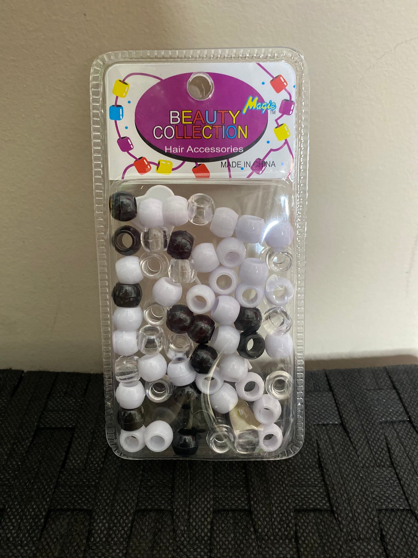 Black White & Clear Jumbo Beads