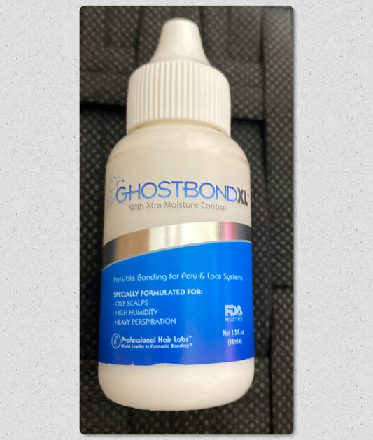 GHOSTBOND™ XL Hair Replacement Adhesive - 1.3oz - Invisible Bonding Glue: Extra Moisture Control - Light Hold For Poly and Lace Hairpiece, Wig, Toupee Systems, Wig Glue