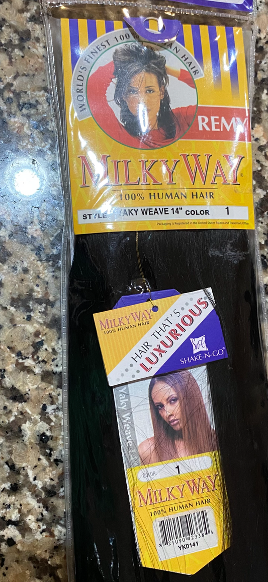 Remy Milkyway Yaky Weave Color 1 14 inch