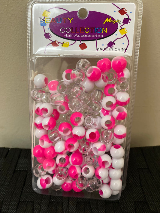Jumbo Pink/White Beads
