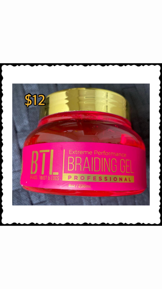 BTL Extreme Braiding Gel for Braids, Twist, & Locs 8 OZ Level 5