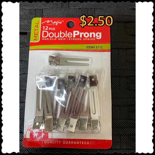 Double Prong clips 12 pieces