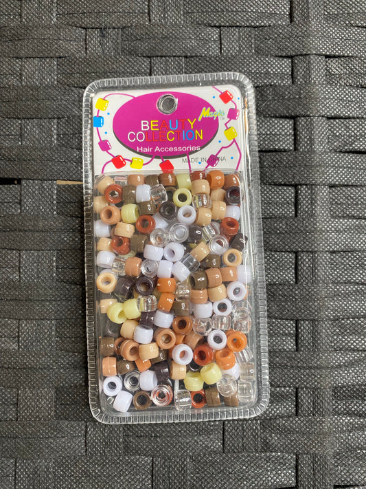 Brown, White, Clear, Tan Color Small Beads